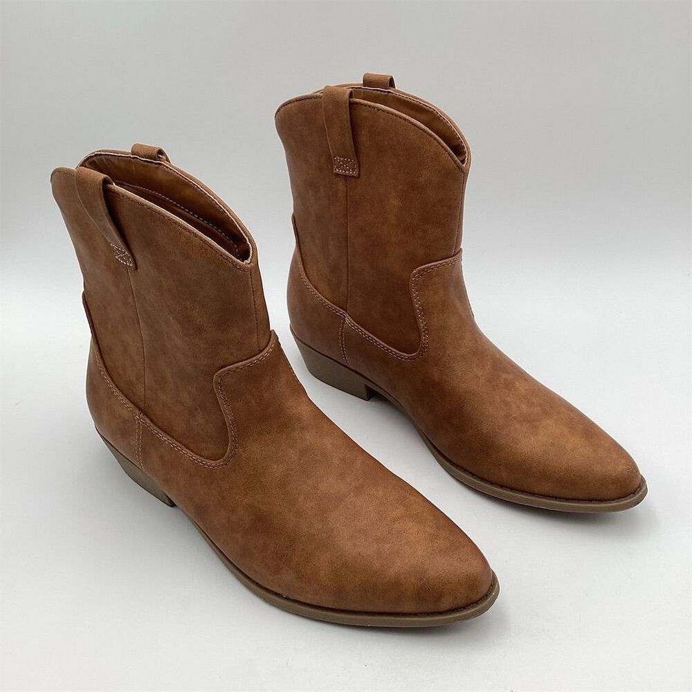 Arizona Jean Co Women's Brown Lace-Up‎ Wedge Booties Size 10 M